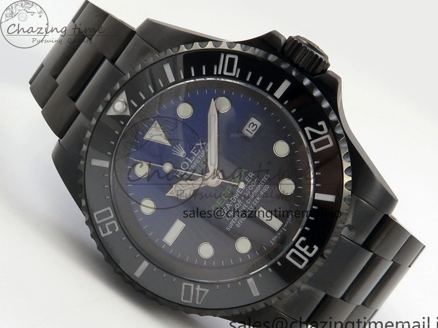 Best AAA Replica Sites Bracelet Ombre Edition 126660 Sea-Dweller 108 DLC Dial Blacken Blue Best 1:1 Durable On SH GMF 1227